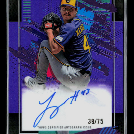 2026 Topps Finest Logan Henderson #FA-LH Purple 39/75 Auto