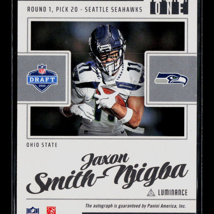 2023 Panini Luminance Football Year One Jaxon Smith-Njigba #Y1JSNSP RC Auto
