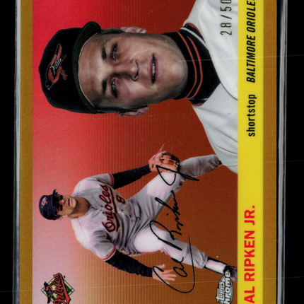 2020 Topps Heritage Chrome Cal Ripken Jr. #305 Gold Refractor 28/50
