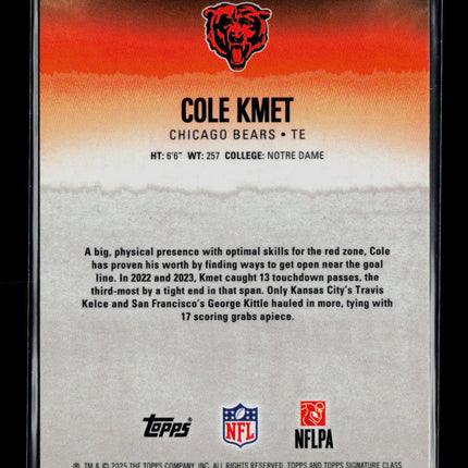 2025 Topps Signature Cole Kmet #68 20/25