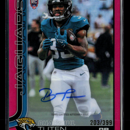 2025 Topps Chrome Bhayshul Tuten #RA-BT Pink 203/399 RC Auto