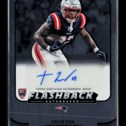 2025 Topps Finest Flashback Autographs TreVeyon Henderson #FBA-TVH RC Auto