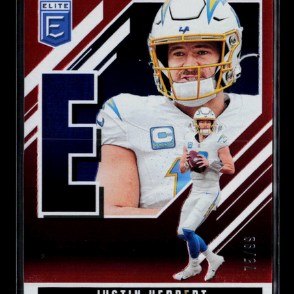2025 Panini Donruss Elite Spellbound Justin Herbert #38 Red /99