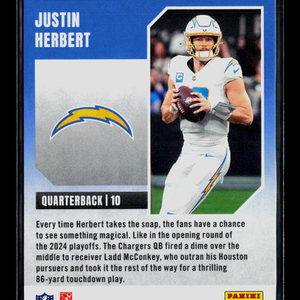 2025 Panini Donruss Elite Spellbound Justin Herbert #38 Red /99