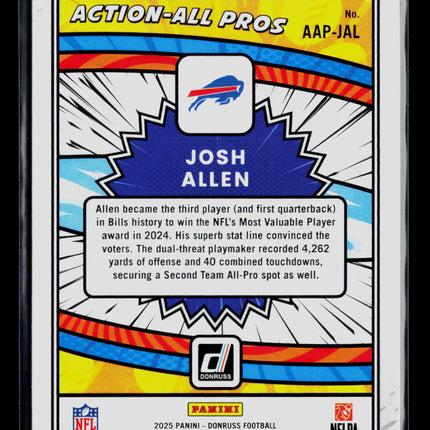 2025 Donruss Football Action-All Pros Josh Allen #AAP-JAL