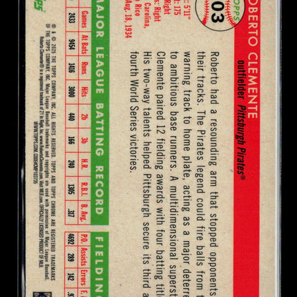 2025 Topps Chrome Roberto Clemente #403 Purple Sonar 159/250