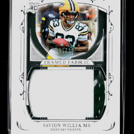 2026 Panini National Treasures Savion Williams #FF-SWS RC Patch /49
