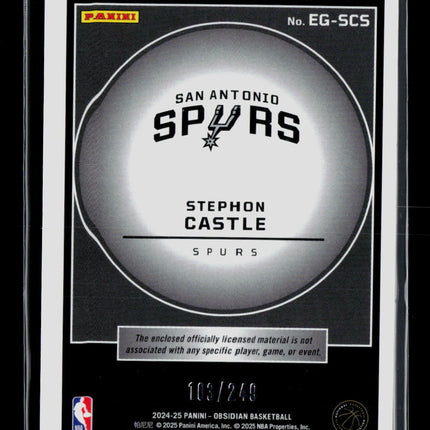 2025 Panini Obsidian Equinox Gear Stephon Castle #EG-SCS RC 103/249 Patch