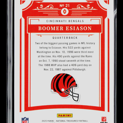 2026 Panini National Treasures Boomer Esiason #21 14/15
