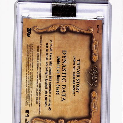 2021 Topps Dynasty Trevor Story #DAP-TS5 Autograph Patch 1/1 Logo Auto