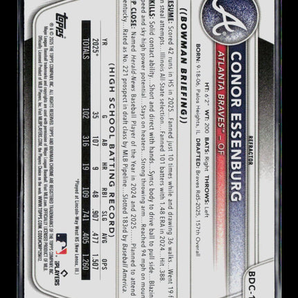 2025 Bowman Draft Chrome Conor Essenburg #BDC-124 Refractor