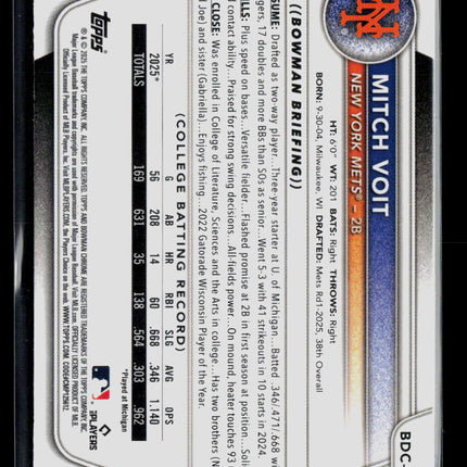 2025 Bowman Chrome Mitch Voit #BDC-71
