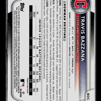 2025 Bowman Draft Chrome Travis Bazzana #BDC-49