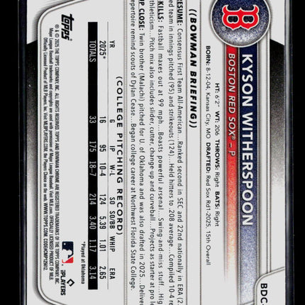 2025 Bowman Chrome Kyson Witherspoon #BDC-29 1st Bowman