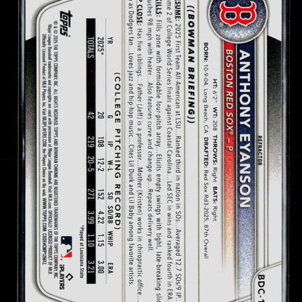 2025 Bowman Chrome Anthony Eyanson #BDC-116 Refractor
