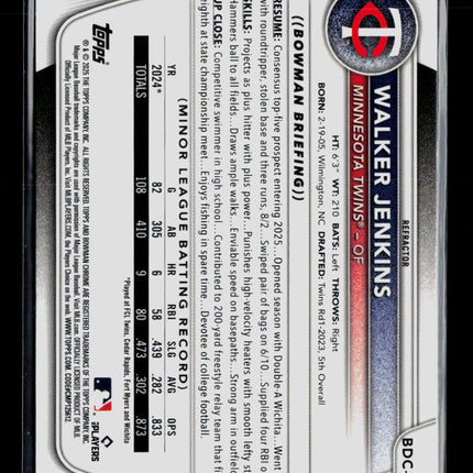 2025 Bowman Chrome Walker Jenkins #BDC-159 Refractor