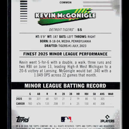 2026 Topps Finest Kevin McGonigle #74 RC