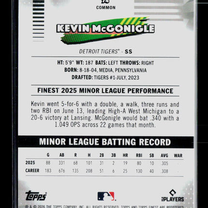 2026 Topps Finest Kevin McGonigle #74