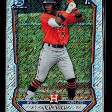 2026 Bowman Chrome Juan Rojas #BCP-193 Aqua Shimmer Refractor 1st Bowman