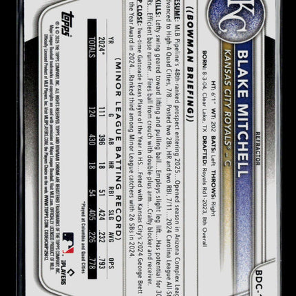 2025 Bowman Chrome Blake Mitchell #BDC-160 Refractor