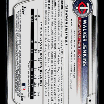 2025 Bowman Draft Chrome Walker Jenkins #BDC-159 Blue Sapphire