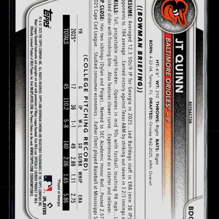 2025 Bowman Chrome JT Quinn #BDC-85 Refractor