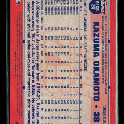 2026 Topps Chrome 75 Years of Baseball Kazuma Okamoto #91CB-24 RC