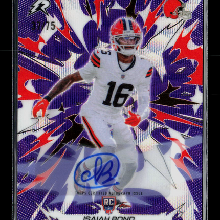 2025 Topps Rip Isaiah Bond #202 Purple 37/75 RC Auto