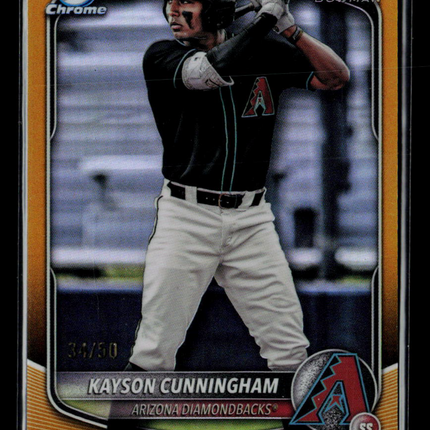 2025 Bowman Draft Chrome Kayson Cunningham #BDC-84 Gold Refractor 34/50