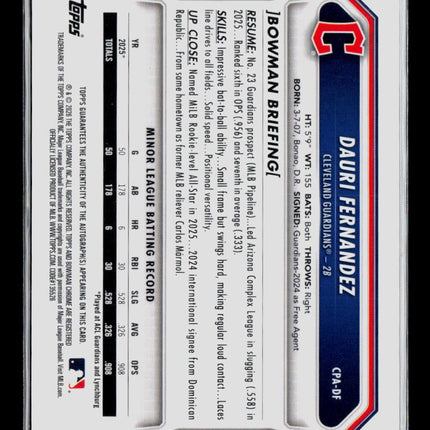 2025Bowman Chrome Kayson Cunningham Final Draft SSP