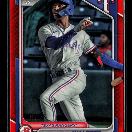 2024 Bowman Sebastian Walcott #BP-81 Orange /25