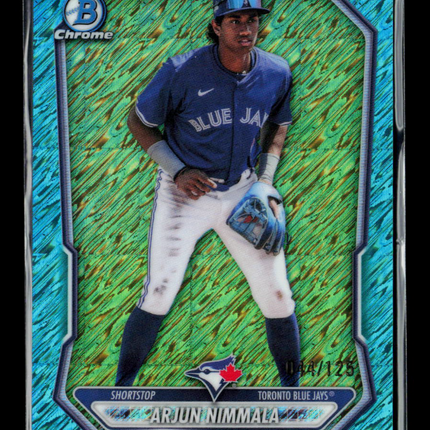 2025 Bowman Chrome Arjun Nimmala #BCP-67 Aqua Shimmer Refractor /125