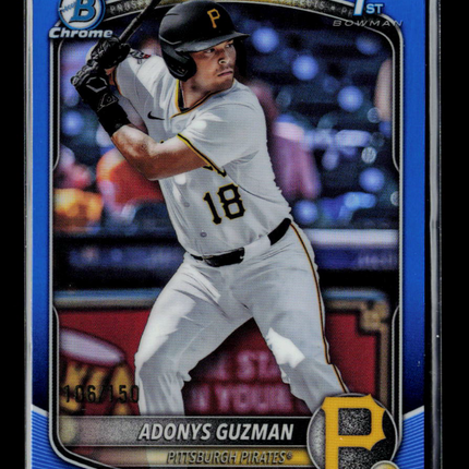 2025 Bowman Chrome Adonys Guzman #BDC-126 Blue Refractor 106/150