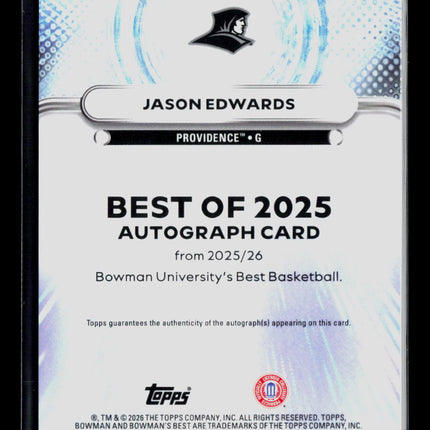 2026 Bowman University's Best Jason Edwards #BA-JE Green Shimmer 76/99 Auto
