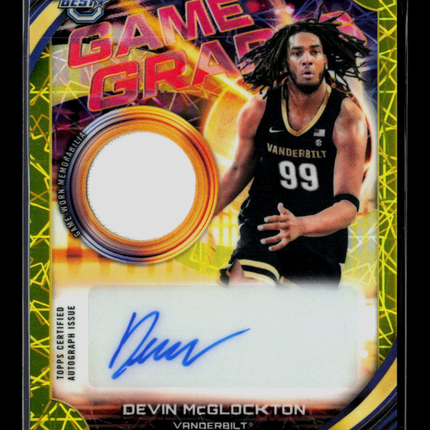 2026 Bowman University's Best Devin McGlockton #GG-DM 25/75 Patch Auto