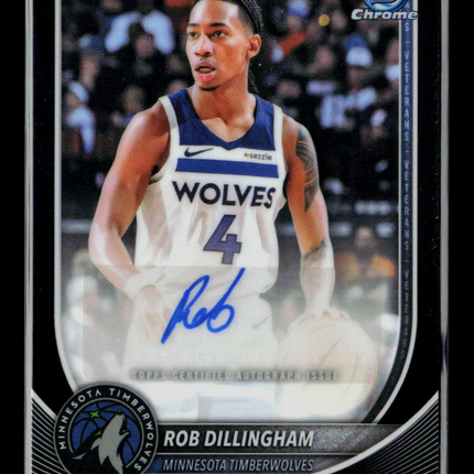 2025 Bowman Chrome Basketball Rob Dillingham #BCA-RD 09/10 Black Auto