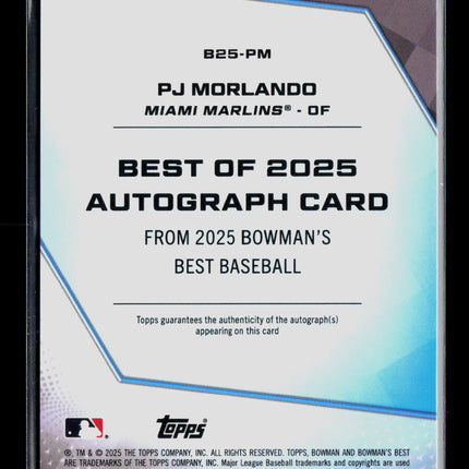 2025 Bowman's Best PJ Morlando #B25-PM Auto