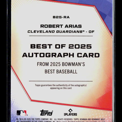 2025 Bowman's Best Robert Arias #B25-RA Auto