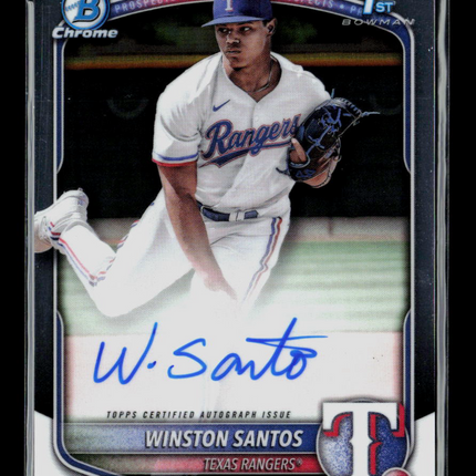 2025 Bowman Chrome Winston Santos #CPA-WS Auto