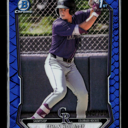 2026 Bowman Chrome Ethan Holliday #BCP-1 Blue 045/150