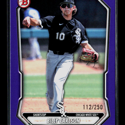 2025 Bowman Billy Carlson #BP-44 Purple 112/250