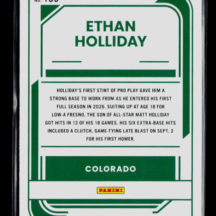 2026 Panini Donruss Optic Baseball Ethan Holliday #159 Rated Prospect
