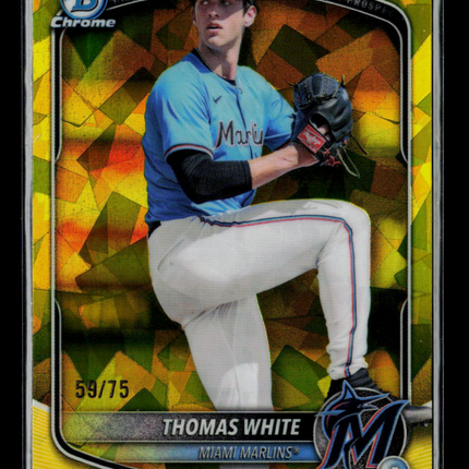 2025 Bowman Draft Chrome Thomas White #BDC-26 Yellow Sapphire 59/75