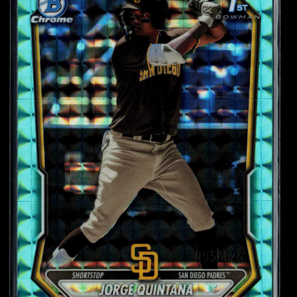 2026 Bowman Chrome Jorge Quintana #BCP-93 Aqua Shimmer Refractor 095/125