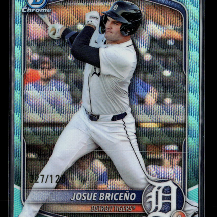 2025 Bowman Chrome Josue Briceño #BDC-60 Aqua Wave 027/128