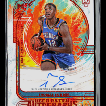 2026 Topps Motif Basketball Deco Rated Thomas Sorber #DR-TS RC 25/25 Auto