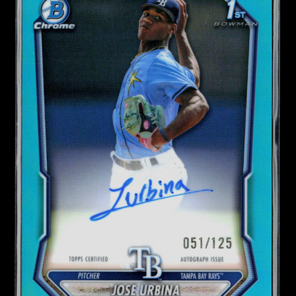 2026 Bowman Chrome Jose Urbina #CPA-JU Aqua Refractor 051/125 Auto
