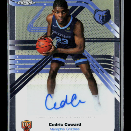 2025 Topps Chrome Basketball Next Stop Signatures Cedric Coward #NS-CC RC Auto