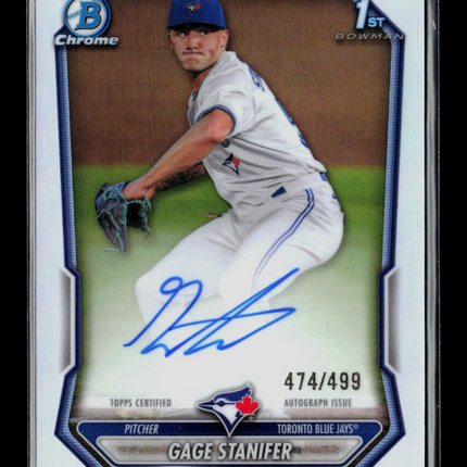 2026 Bowman Chrome Gage Stanifer #CPA-GS Refractor 474/499 Auto