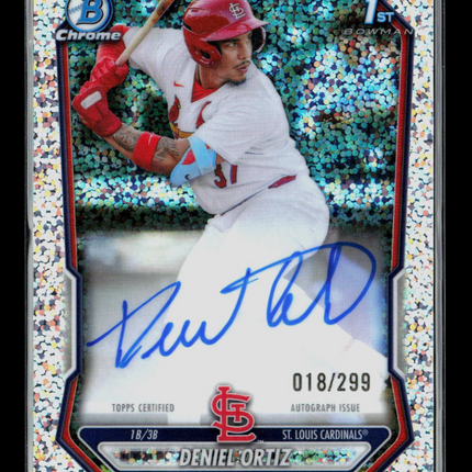 2026 Bowman Chrome Deniel Ortiz #CPA-DOR Speckle Refractor 018/299 Auto